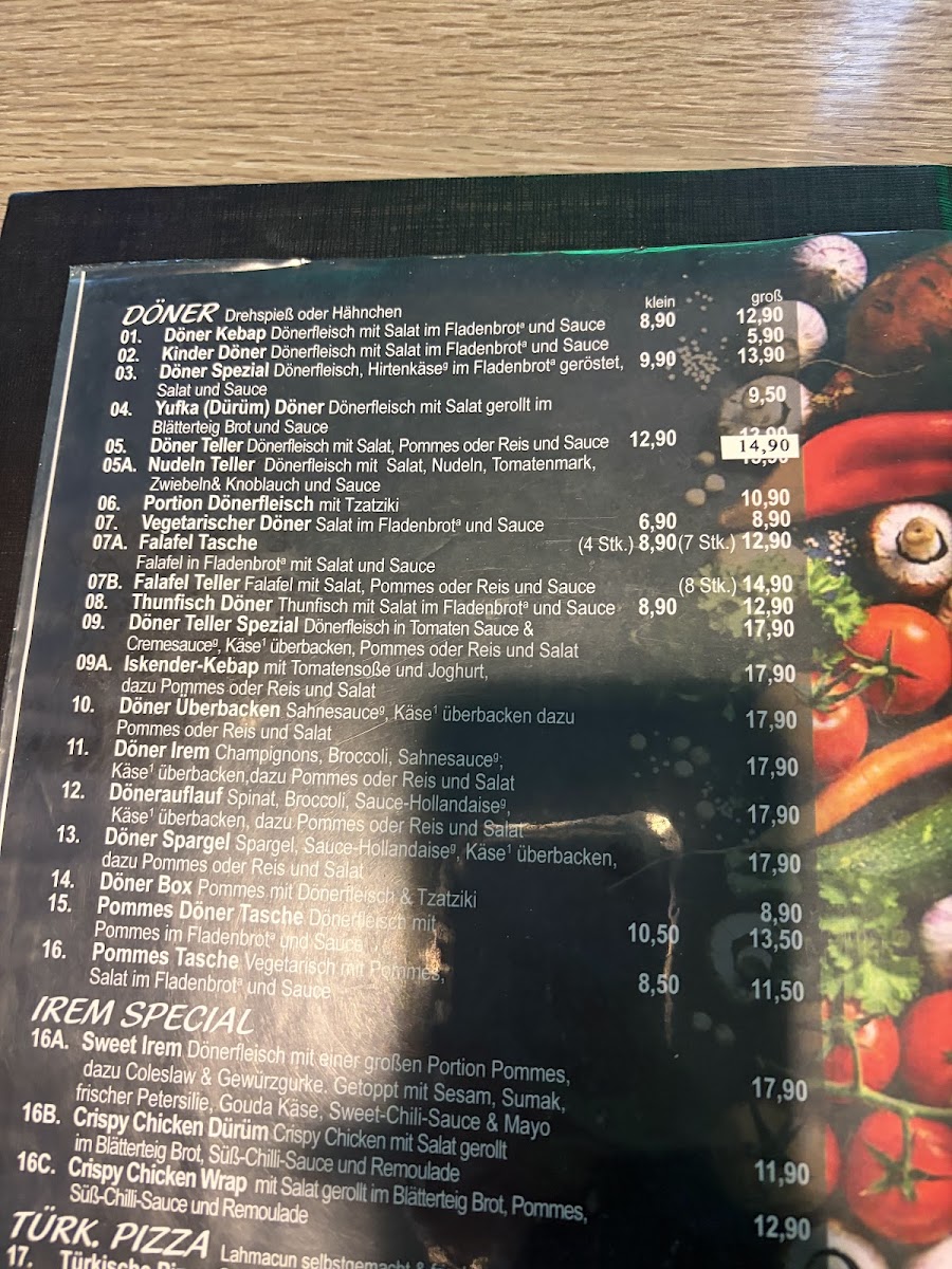 Menu Restaurant Irem - Döner & Pizzeria-10